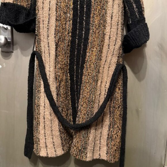 Vintage Boho 1970’s Striped Hooded Duster Cardigan - Picture 14 of 16